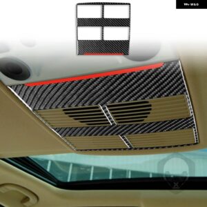 BMW 5シリーズ E60 2004-2010 アクセサリーカーボン車内ルーフ読書灯セットスピークパネルトリム ステッカー 装飾 カスタムパーツ アクセサ - 29 BLACK-RED