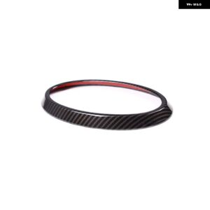 スバル フォレスター 2022 + ABS カーボンスタイル フロントバッジリングロゴフレームカバー 装飾 トリム ステッカー カーアクセサリー - carbon　fiber　pattern