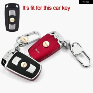 BMW キーケース E90 E60 E70 E87 3 5 6シリーズ M3 M5 X1 X5 X6 Z4 プラグインキースタイル キーカバー シェルキーチェーン カスタムパーツ - Red with keychain