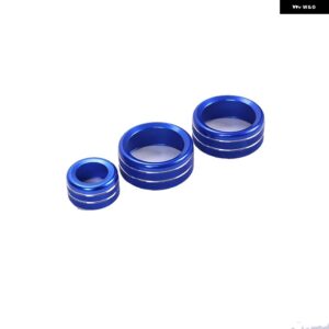 BMW 1 2 3 4シリーズ F30 F34 F46 GT X1 F47 F48 エアコンボリュームスイッチノブ 装飾 リングインテリアアクセサリー カスタムパーツ アク - blue