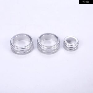 BMW 1 2 3 4シリーズ F30 F34 F46 GT X1 F47 F48 エアコンボリュームスイッチノブ 装飾 リングインテリアアクセサリー カスタムパーツ アク - Silver
