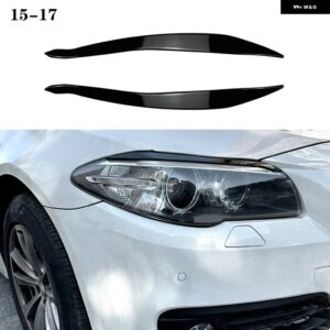 BMW 5シリーズ F10 F11 F18 535I 525I 520I 530I ヘッドライト アイブロウ ランプ ライト アイブロウグロスブラック 11-17 アクセサリー カ - Gloss Black 15-17