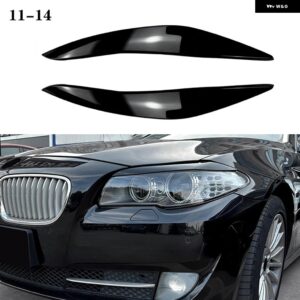 BMW 5シリーズ F10 F11 F18 535I 525I 520I 530I ヘッドライト アイブロウ ランプ ライト アイブロウグロスブラック 11-17 アクセサリー カ - Gloss Black 11-14