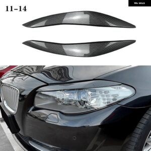 BMW 5シリーズ F10 F11 F18 535I 525I 520I 530I ヘッドライト アイブロウ ランプ ライト アイブロウグロスブラック 11-17 アクセサリー カ - Carbon Fiber 11-14