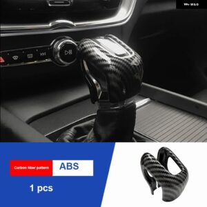 ボルボ XC60 XC90 S90V 90 S60V 60 中央制御ギアヘッド 装飾 カバー ABS カーボンパターンギアグリップアクセサリー カスタムパーツ アクセ - Carbon fiber pattern