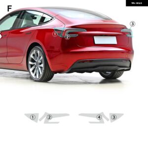 テスラ PPF ペイントフィルム モデル 3 ハイランド 2024-UP 車クリアヘッドライト バックミラー フィルム カスタムパーツ アクセサリ - tail light film