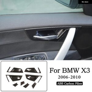 BMW 2006-2010 X3 E83 ABS カーボンパターンインナードアボウルカバー ガラスリフティングフレームインテリアアクセサリー カスタムパーツ - 7
