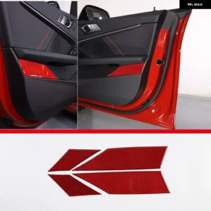 BMW レッドソフトカーボン 2シリーズ F44 2020-2023 カーセンターコンソール ギアシフトパネル内側ドアハンドルカバー トリム ステッカー - 14