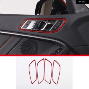BMW レッドソフトカーボン 2シリーズ F44 2020-2023 カーセンターコンソール ギアシフトパネル内側ドアハンドルカバー トリム ステッカー - 15