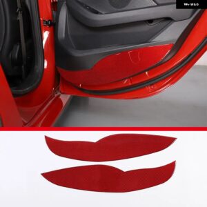 BMW レッドソフトカーボン 2シリーズ F44 2020-2023 カーセンターコンソール ギアシフトパネル内側ドアハンドルカバー トリム ステッカー - 18 back door