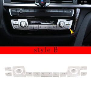 BMW 3 4シリーズ 3GT F30 F32 F33 F36 2013-2019 中央制御空調ボタン 装飾 ステッカー カーアクセサリー カスタムパーツ アクセサリー 交換 - Style B