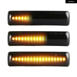 ランドローバー 2個 LED ウィンカーダイナミックサイドマーカー ランプ リピーターインジケータライト ディスカバリー 3 4 ローバー スポー - Dynamic Smoked