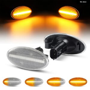 スバル 2個 シーケンシャル点滅ランプ ダイナミックウインカー LED ウィンカーサイドマーカー ライト フォレスターインプレッサ WRX ST - dynamic　silver