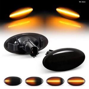 スバル 2個 シーケンシャル点滅ランプ ダイナミックウインカー LED ウィンカーサイドマーカー ライト フォレスターインプレッサ WRX ST - dynamic　smoke