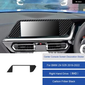 BMW Z4 G29 2019 2020 2121 2022 カーボンインテリアカーセンターコンソール 画面 装飾 ステッカー フレームトリム ストリップカバー カス - 21A RHD
