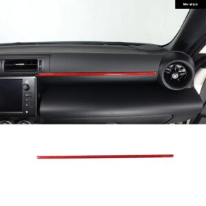 スバル 2022 BRZ ソフトカーボンレッドカースタイリング センターコンソール ダッシュボード 装飾 フレームステッカー インテリアアクセサ - 8