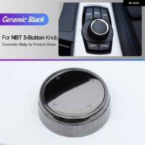 BMW クリスタル/セラミックスタイル 車マルチメディアボタンカバー ノブトリム E90 E91 F10 F18 F20 F30 F31 F06 F22 F02 F25 F26 F48 E70 - NBT 5 Button Ceramic