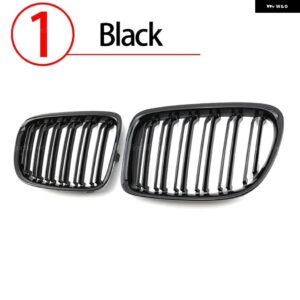 BMW グロスブラックキドニーグリルデュアルスラットレーシンググリル交換 X1 E84 2010-2015 カーアクセサリー カスタムパーツ アクセサリー - 1.Black