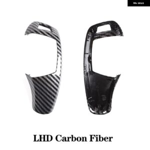 BMW F01 F02 F10 F18 LHD RHD ABS 車カーボングロスブラックギアシフトレバーノブカバー 交換 08-13 アクセサリー カスタムパーツ アクセサ - LHD-Carbon Fiber