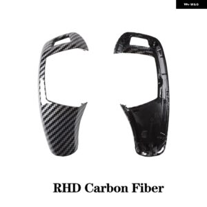 BMW F01 F02 F10 F18 LHD RHD ABS 車カーボングロスブラックギアシフトレバーノブカバー 交換 08-13 アクセサリー カスタムパーツ アクセサ - RHD-Carbon Fiber