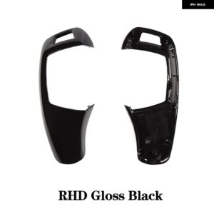 BMW F01 F02 F10 F18 LHD RHD ABS 車カーボングロスブラックギアシフトレバーノブカバー 交換 08-13 アクセサリー カスタムパーツ アクセサ - RHD Gloss Black