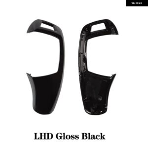 BMW F01 F02 F10 F18 LHD RHD ABS 車カーボングロスブラックギアシフトレバーノブカバー 交換 08-13 アクセサリー カスタムパーツ アクセサ - LHD Gloss Black