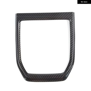 スバル WRX 2021-2023 ABS マットブラックカーセンターコントロールギアシフトパネルステッカー インテリアアクセサリー カスタムパ - carbon　fiber
