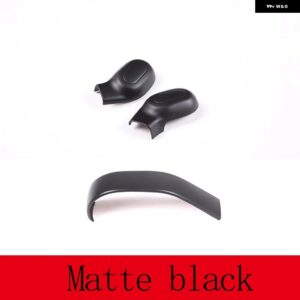 ランドローバー ディスカバリー 3/4 LR3 LR4 2004-2012 ABS カーボン/マットブラックギアシフトヘッドカバー ステッカー 自動 カスタムパー - 3PCS Matte black