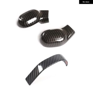 ランドローバー ディスカバリー 3/4 LR3 LR4 2004-2012 ABS カーボン/マットブラックギアシフトヘッドカバー ステッカー 自動 カスタムパー - 3PCS Carbon fiber