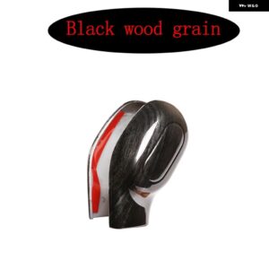 ランドローバー ディスカバリー 3/4 LR3 LR4 2004-2012 ABS カーボン/マットブラックギアシフトヘッドカバー ステッカー 自動 カスタムパー - 2pcs Black grain