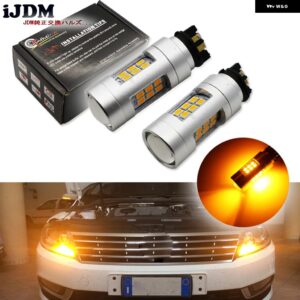 アウディ BMW アンバー PWY24W PW24W LED 電球 A3 A4 A5 Q3 VW MK7 ゴルフ CC フロント ターン シグナル ライト F30 3シリーズ DRL カスタ - WHITE
