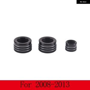 BMW レッド/ X5 X6 E70 E71 F15 F16 2008-18 車内エアコン音量調整ノブカバー トリム カーアクセサリー カスタムパーツ アクセサリー 交換 - Black 2008-2013