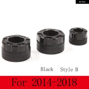 BMW レッド/ X5 X6 E70 E71 F15 F16 2008-18 車内エアコン音量調整ノブカバー トリム カーアクセサリー カスタムパーツ アクセサリー 交換 - Black 2014-2018
