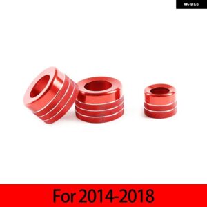 BMW レッド/ X5 X6 E70 E71 F15 F16 2008-18 車内エアコン音量調整ノブカバー トリム カーアクセサリー カスタムパーツ アクセサリー 交換 - Red 2014-2018