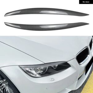 BMW カーボンフロントヘッドライト アイブロウ ランプ ライト アイブロウ自動車 3シリーズ E92 E93 2006-2009 アクセサリー カスタムパーツ - Carbon Fiber
