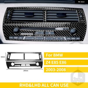 BMW Z4 E85 E86 2003-2008 ロードスターアクセサリーカーボンカーインテリアセンター空調穴 AC ベントフレームステッカー カスタムパーツ - A