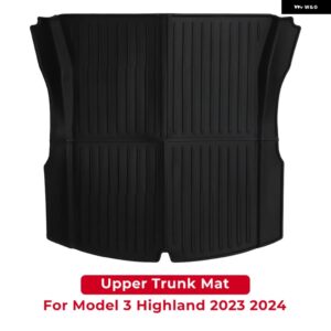 テスラ TPE フロントリアトランク ボックス マットパッド 防水 ライナートランクトレイフロアマット モデル 3 ハイランド 2023 2024 - Upper Trunk Mat
