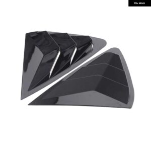 BMW X6 2015-2019 F16 リアサイドウィンドウ ベントルーバートライアングルカバー グロスブラック ABS シャッター 装飾 アクセサリー 2個 - black