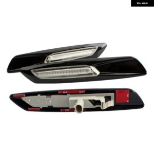 BMW 2PC LED ダイナミックウィンカーライト サイドマーカー ランプ 信号灯 E60 E61 E39 E81 E82 E87 E88 E90 E91 E92 E93 カースタイリング - Black