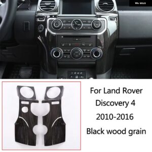 ランドローバー ディスカバリー 4 LR4 10-16 黒木目車中央制御計器パネルインテリア 装飾 フレームアクセサリー カスタムパーツ アクセサリ - Style 5