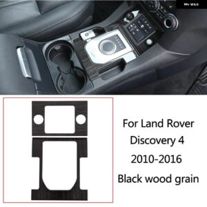 ランドローバー ディスカバリー 4 LR4 10-16 黒木目車中央制御計器パネルインテリア 装飾 フレームアクセサリー カスタムパーツ アクセサリ - Style 3