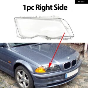 BMW ハウジングフロントヘッドライト レンズ シェルカバー ガラスランプ カバー E46 4 ドア 3シリーズ 1998-2001 63136902766 63126902754 - 1pc Right Side