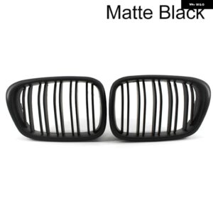BMW E39 5シリーズ 525 528 グロスグリルフロントフードグリルキドニーグリルレーシンググリル 99-03 アクセサリーデュアルライン カスタム - Matte Black