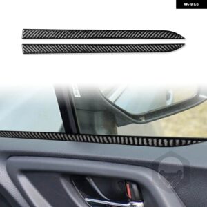 スバル フォレスター 2013-18 アクセサリーカーボンインテリアドアストリップトリム ステッカー カスタムパーツ アクセサリー 交換用部品 - black
