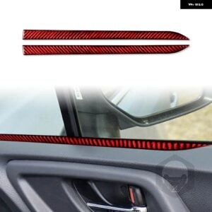 スバル フォレスター 2013-18 アクセサリーカーボンインテリアドアストリップトリム ステッカー カスタムパーツ アクセサリー 交換用部品 - red
