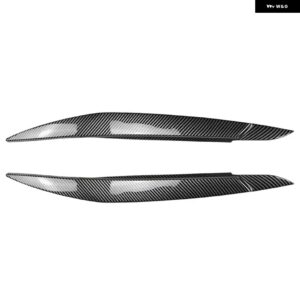 BMW ヘッドライト アイブロウ ランプ ヘッドライト アイブロウグロスブラックカーボン X6 E71 2008-2014 自動車アクセサリー カスタムパー - Carbon Fiber