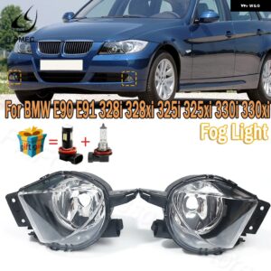 BMW フォグライト フロントバンパー DRL フォグランプ アセンブリ E90 E91 328I 328XI 325I 325XI 330I 330XI 2005-2008 63176948374 カス - 1Pair