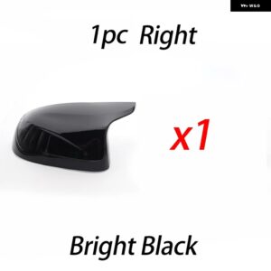 BMW カーボンパターンブラックサイドミラー カバー キャップ X3M F97 X4M F98 2019-2023 X5M F95 X6M F96 アクセサリー カスタムパーツ ア - 1pc Black-Right