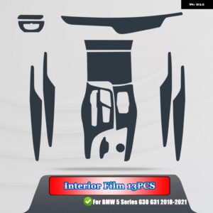 BMW 5シリーズ G30 G31 F10 F11 2011-2021 中央制御空調ギアフィルムミドルコラム TPU HD フィルム カスタムパーツ アクセサリー 交換用部