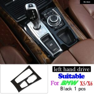 BMW 2008-2013 X5 X6 E70 E71 ABS ブラックカースタイリング ステアリングホイール ボタンフレームガラスリフトスイッチフレームステッカー - 11